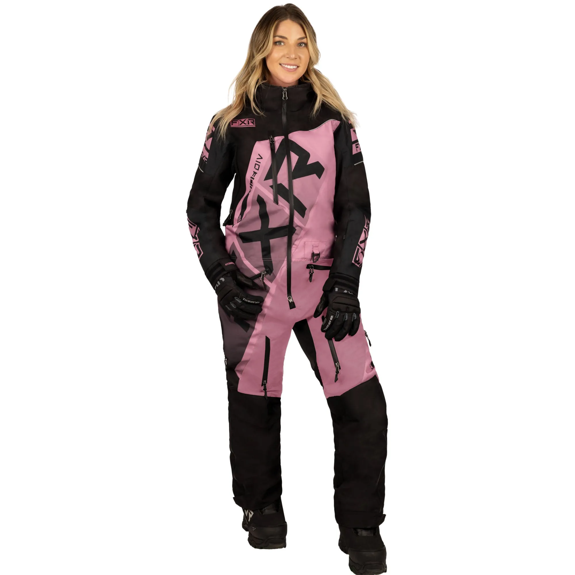 FXR CX F.A.S.T. Insulated Snowmobile Monosuit Black/Dusty Rose