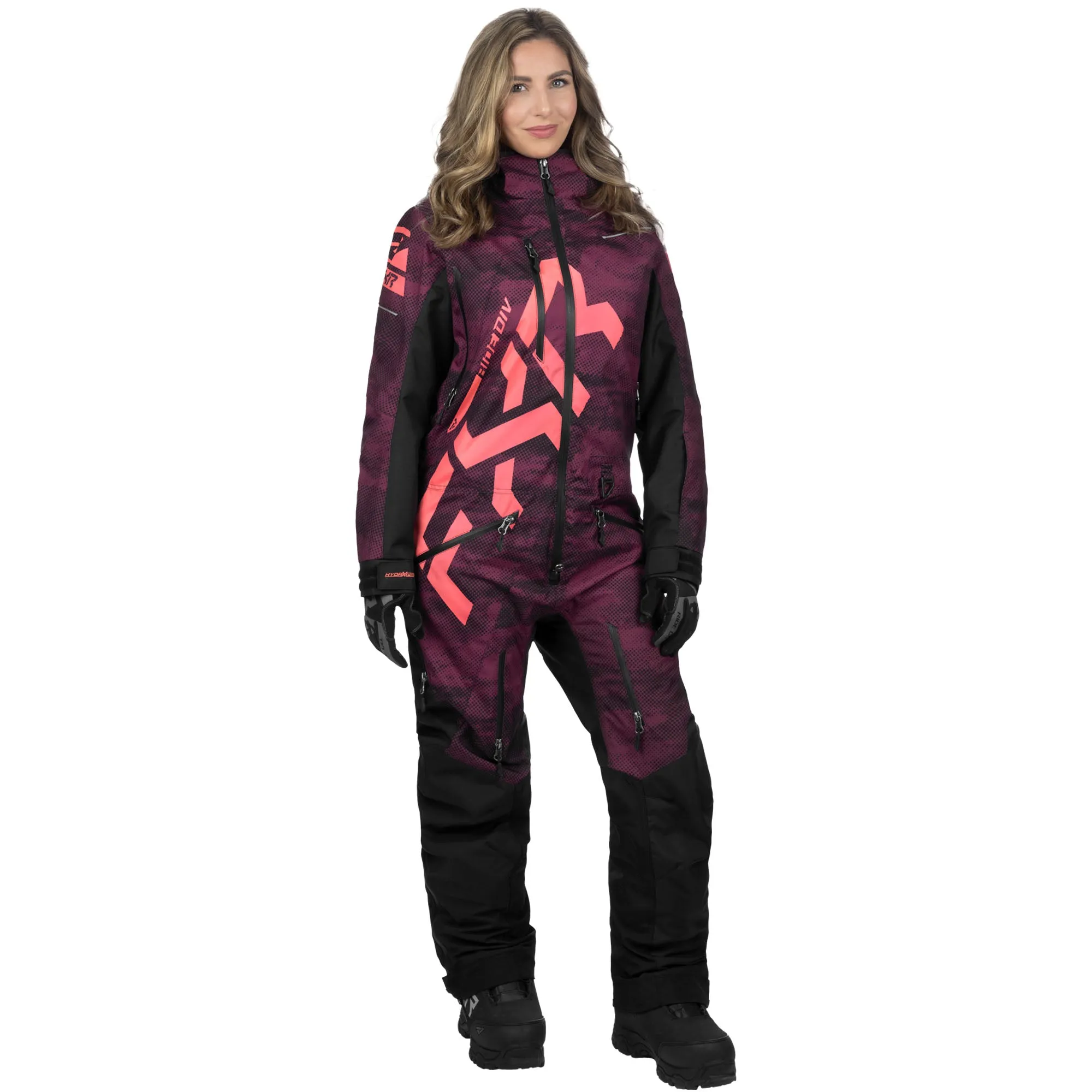 FXR CX F.A.S.T. Insulated Snowmobile Monosuit Merlot Haze/Melon