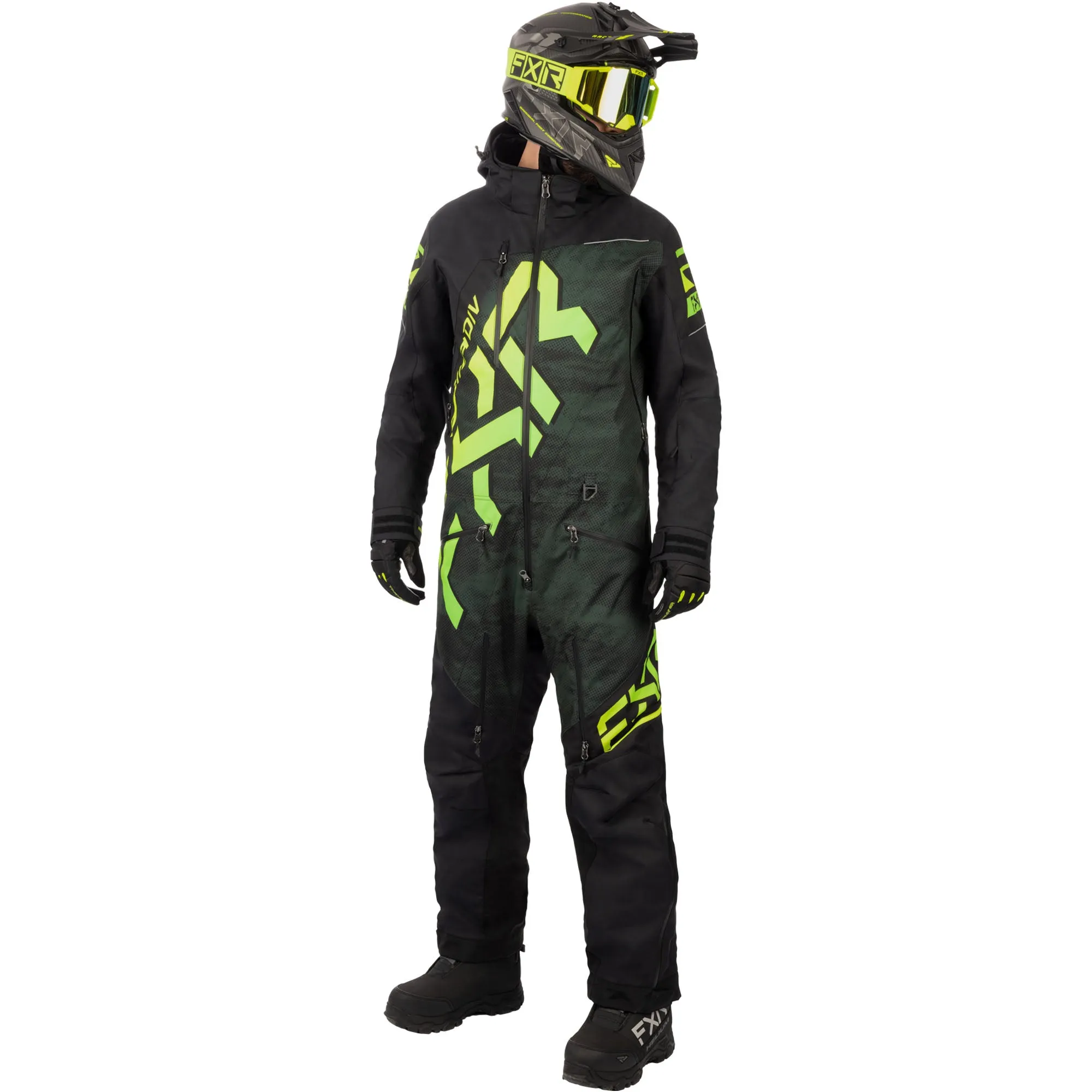 FXR CX Lite Snowmobile Monosuit Army Haze/Glowstick Green