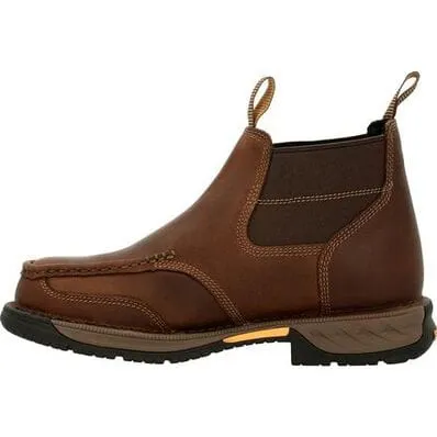 Georgia Boot Men's Athens 360 Brown Waterproof Steel Toe Chelsea Boots GB00440