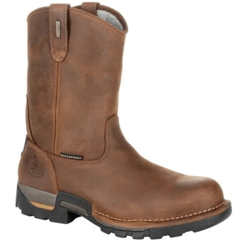 Georgia Boot Men's Eagle One Brown Waterproof Pull on Work Boot GB00314