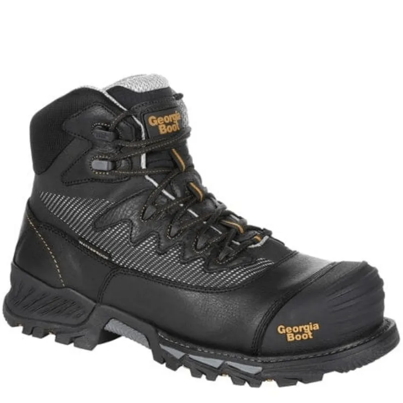 Georgia Boot Men's Rumbler Black Composite Toe Waterproof Hiker Work Boot GB00311