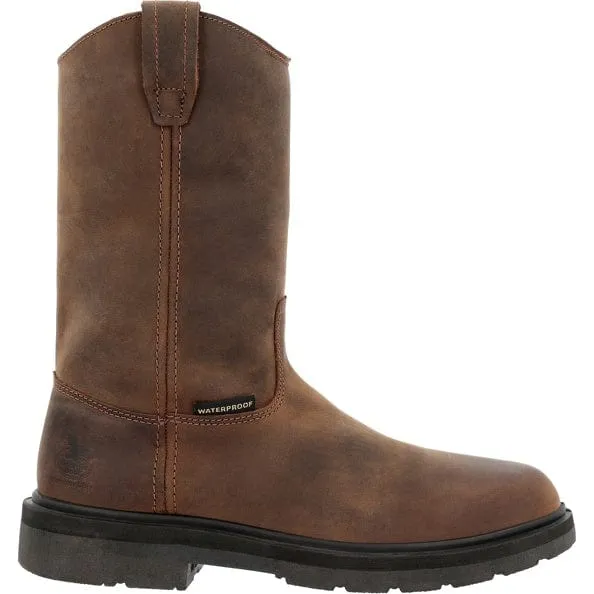 Georgia Boot Men's Suspension System Wellington Brown Waterproof Work Boot GB00085