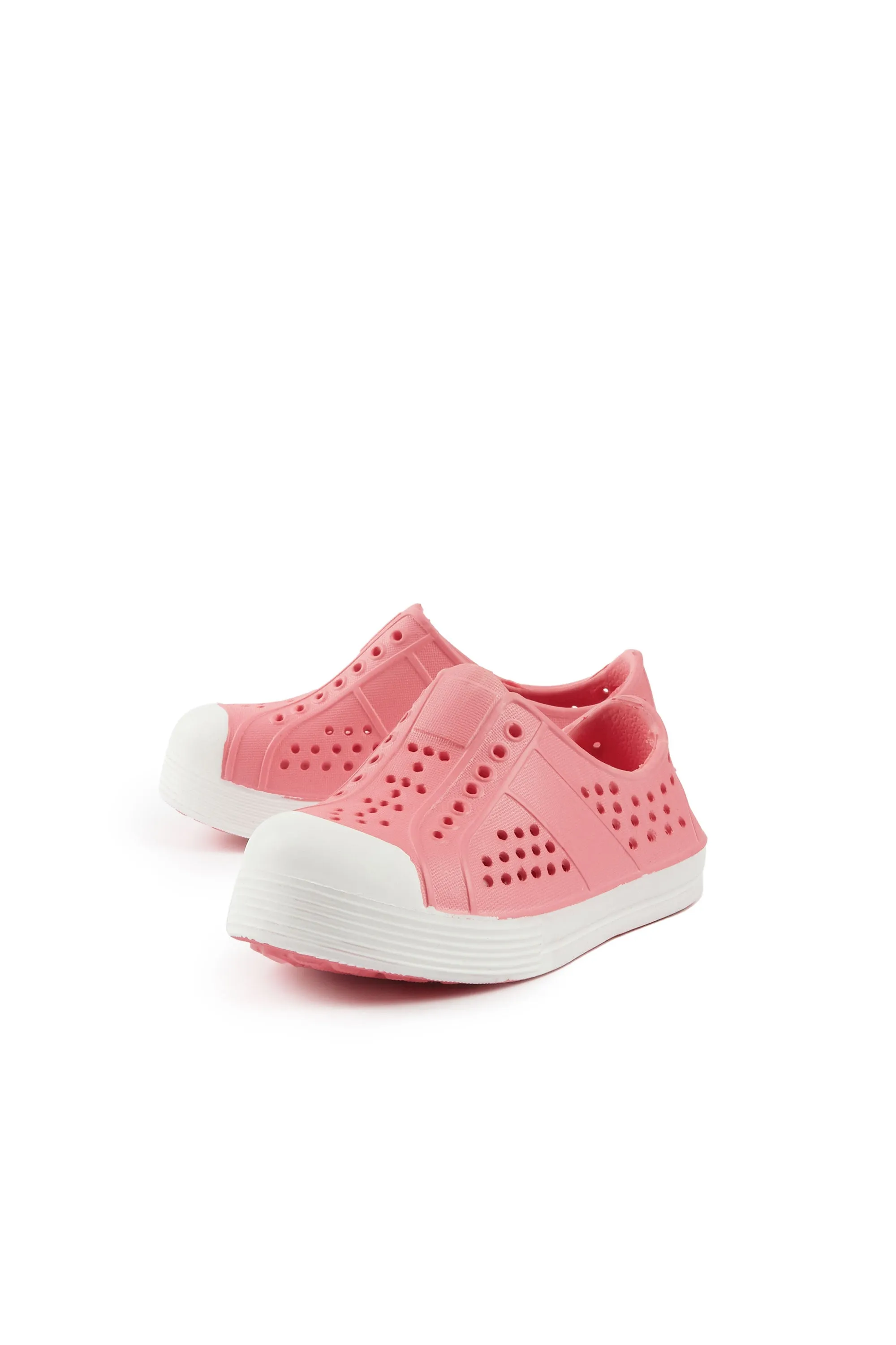 Girls Rioo Toddler Pink Perforated Slip On Clog