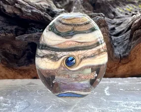 Glimmering Ivory Organic Lampwork Focal Bead SRA