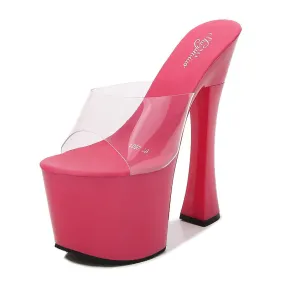 Hate Tiangao Nightclub Super High Heels Slippers Women Work Shoes Catwalk Pole Dance Shoes Waterproof Platform