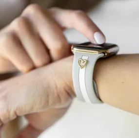 Heart to Love ♡ Gray & White Smart Watch Band