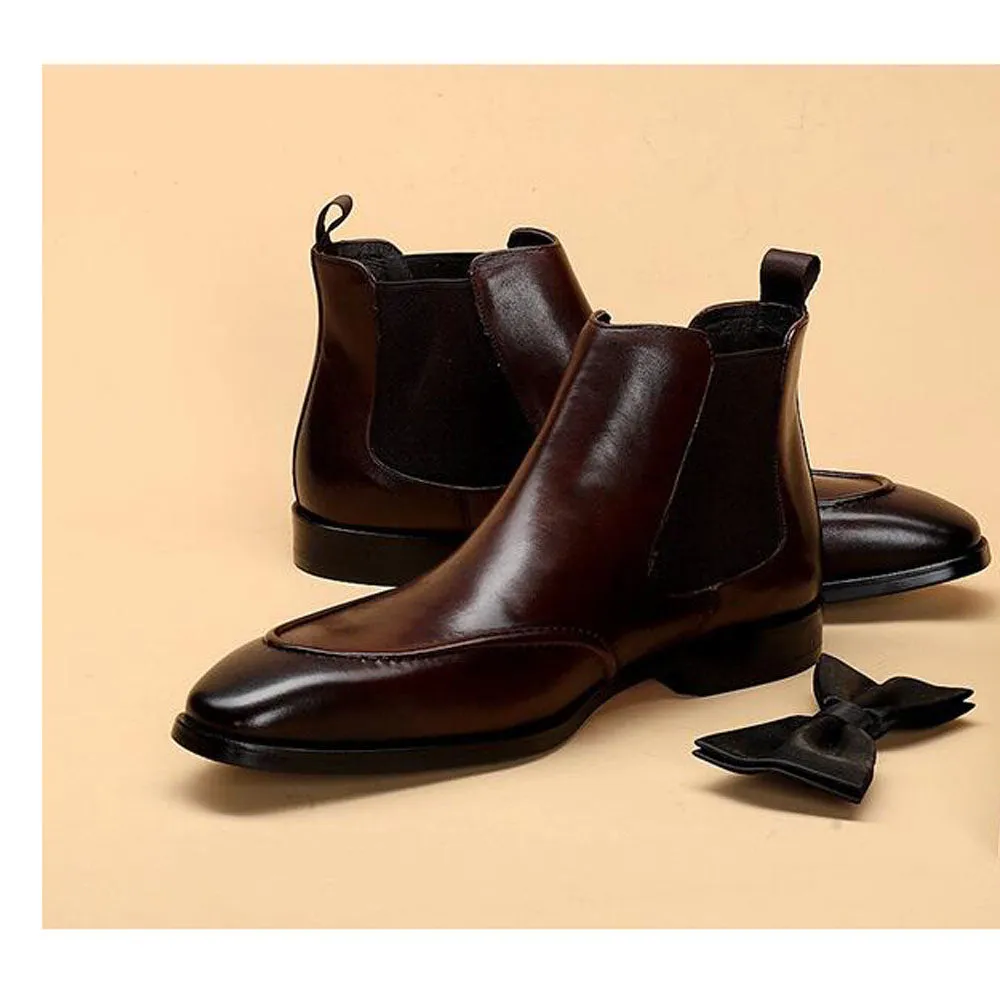 Hector Dark Brown Slip-on Chelsea Boot