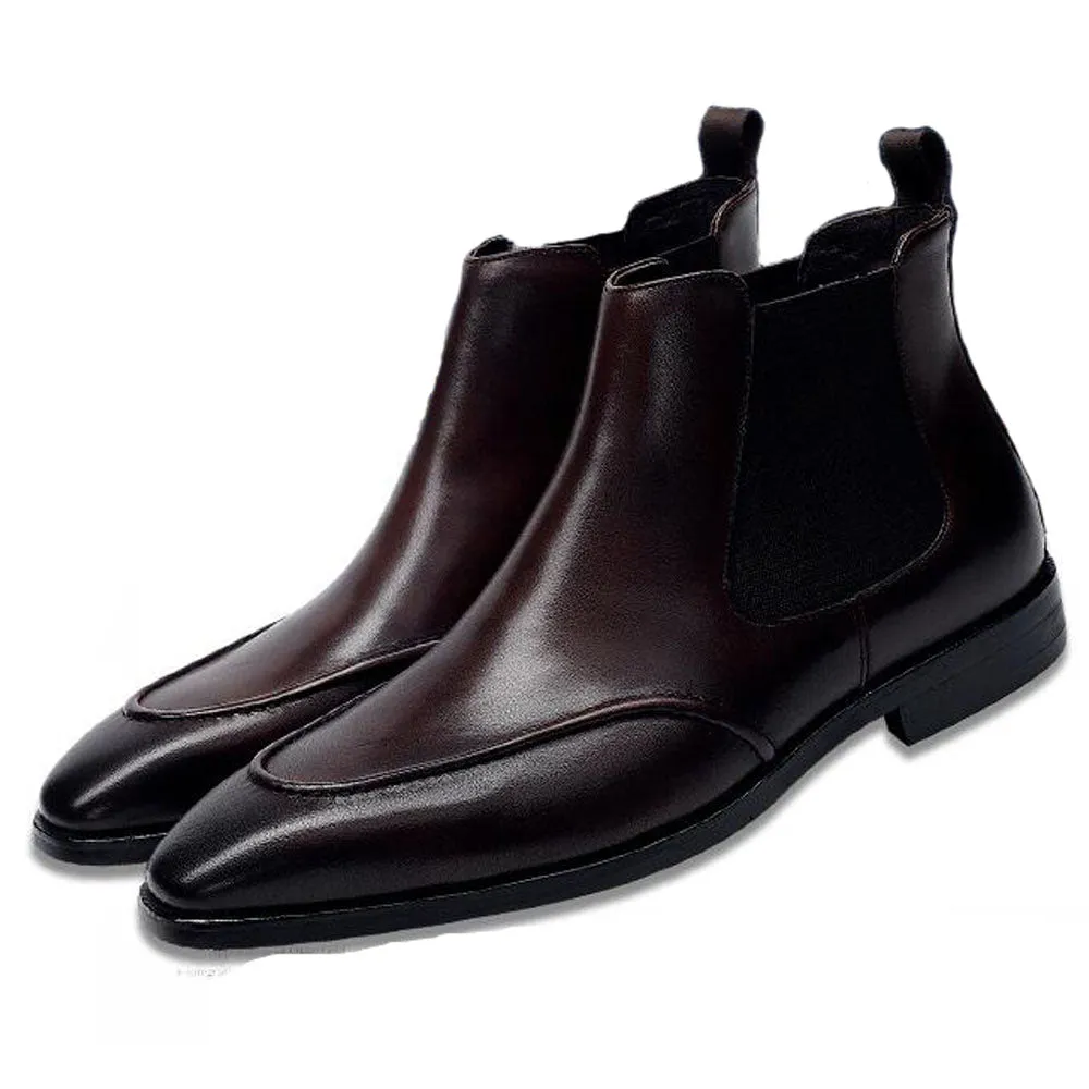 Hector Dark Brown Slip-on Chelsea Boot