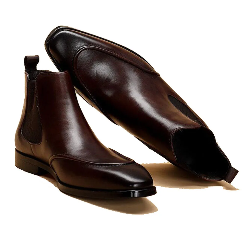 Hector Dark Brown Slip-on Chelsea Boot