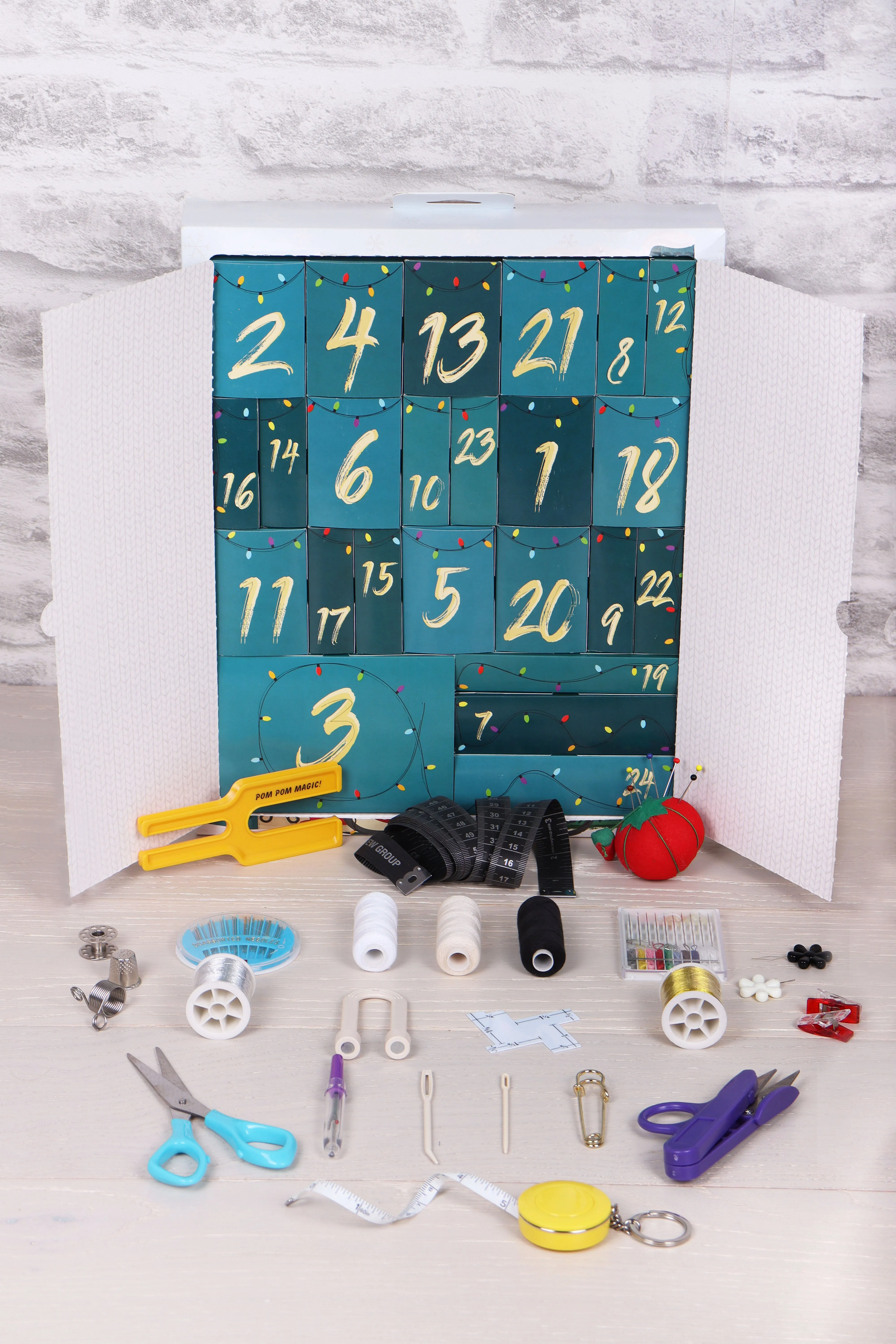 Hemline Grotto Sewing themed Advent Calendar - 2023 Design