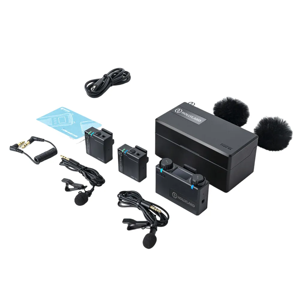 Hollyland LARK 150 2-Person Compact Digital Wireless Microphone System (2.4 GHz, Black)