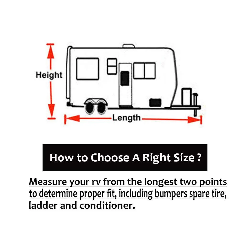 iiSPORT RV-27-30ft Heavy Duty Travel Trailer Cover