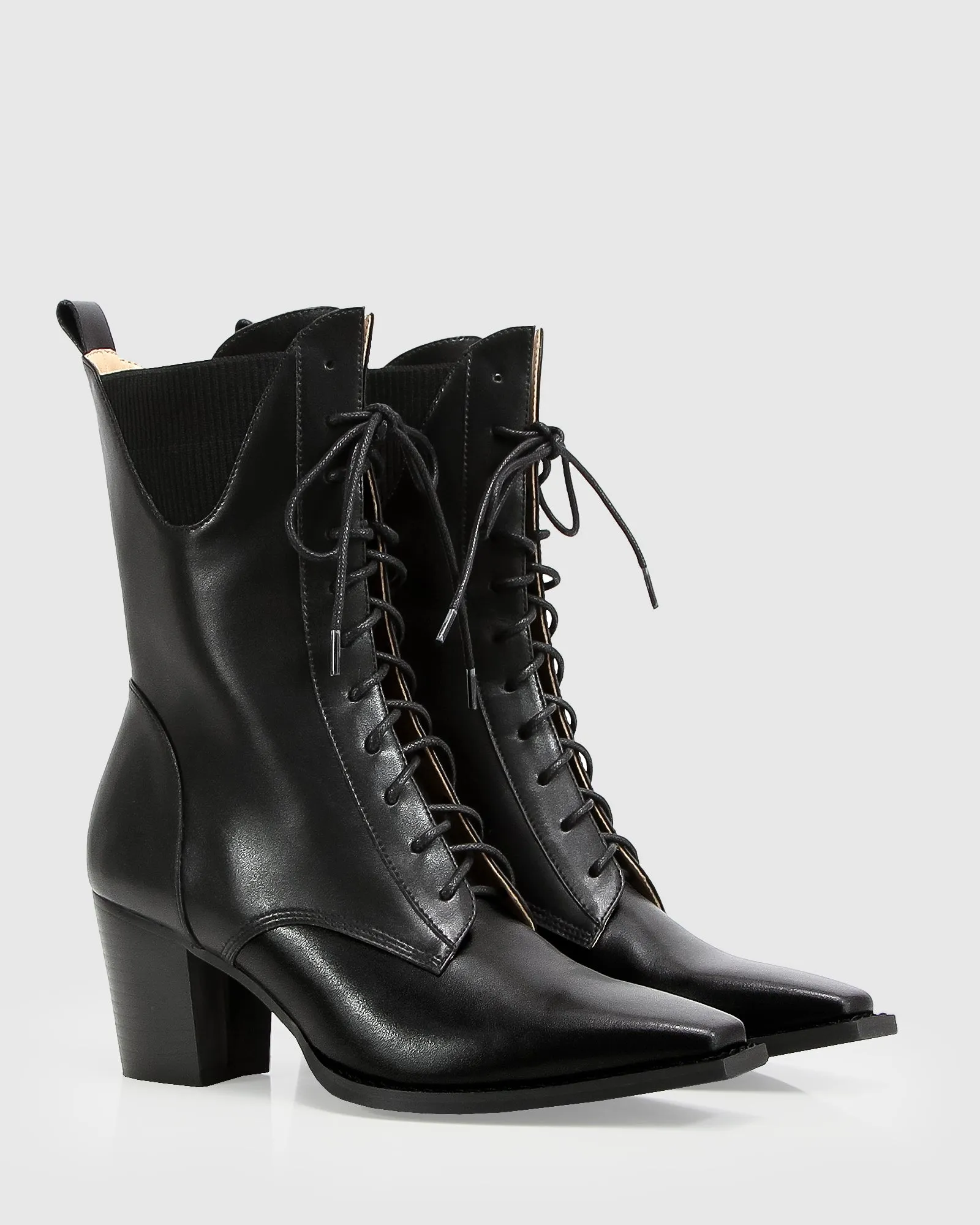 Jumping Ship Laced Boot - Black