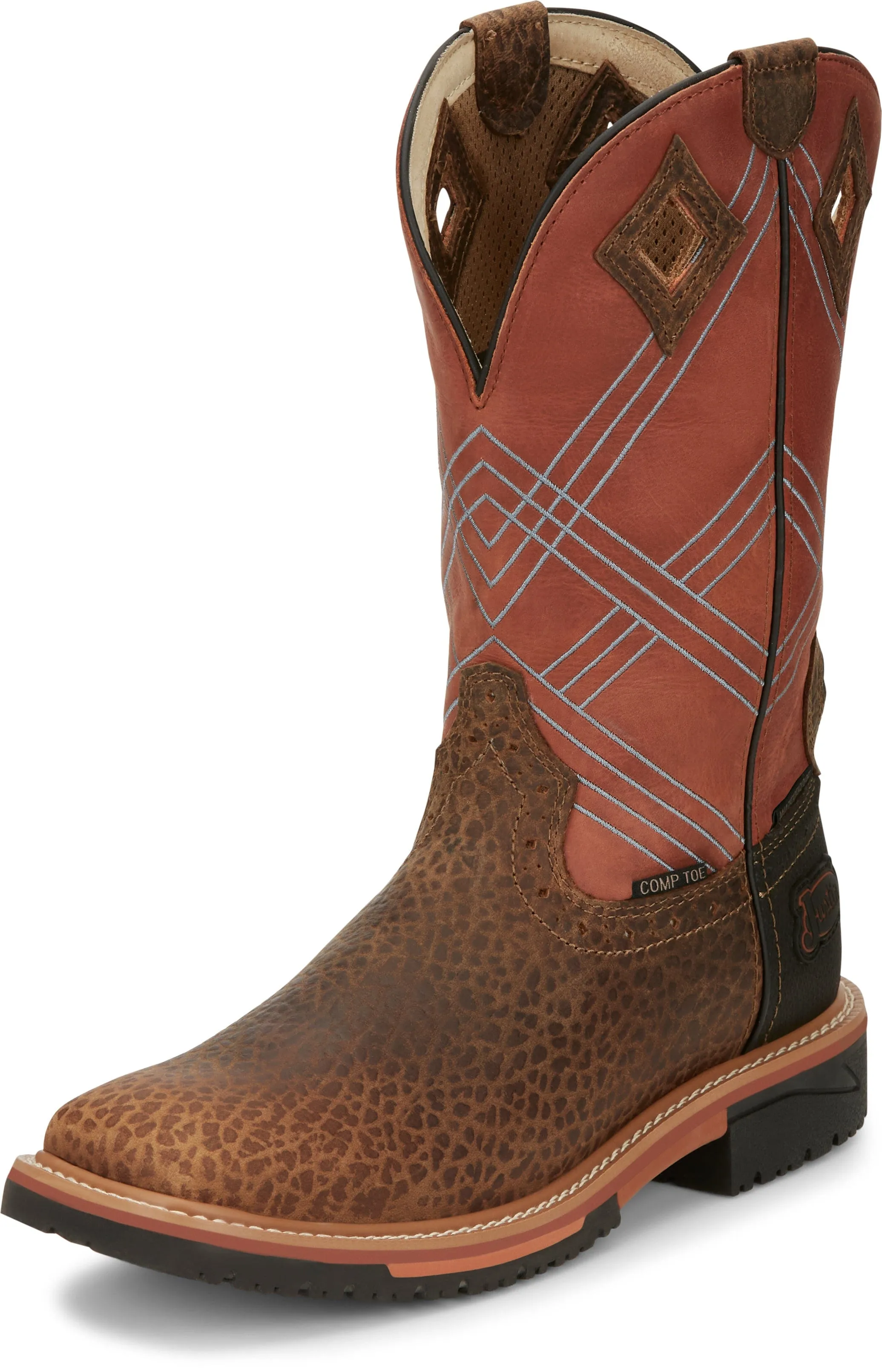 Justin Men's Dalhart Brown Nano Composite Toe Waterproof Work Boot SE4218