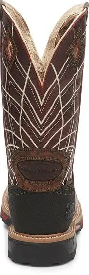 Justin Men’s Derrickman Ostrich Print Comp Toe Work Boots SE4835