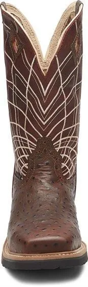 Justin Men’s Derrickman Ostrich Print Comp Toe Work Boots SE4835