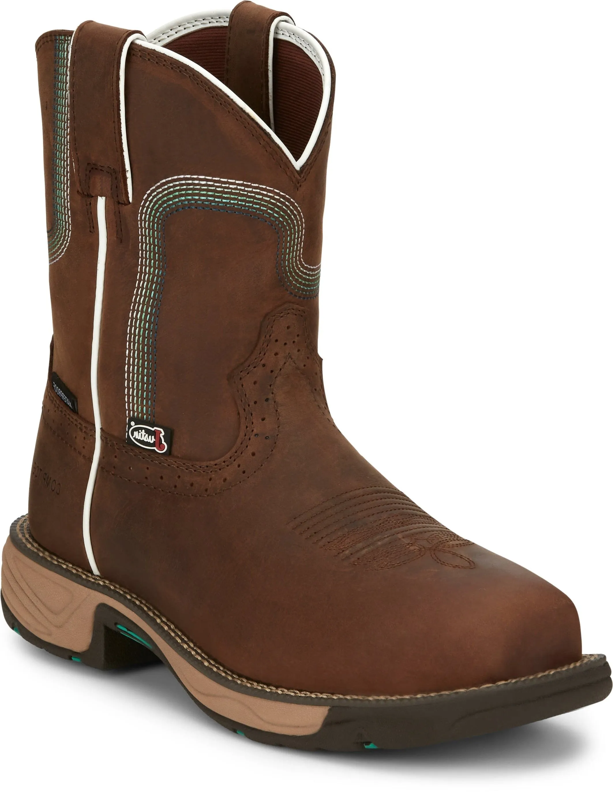 Justin Women's Rush Cedar Brown Waterproof Composite Toe Work Boots SE4360