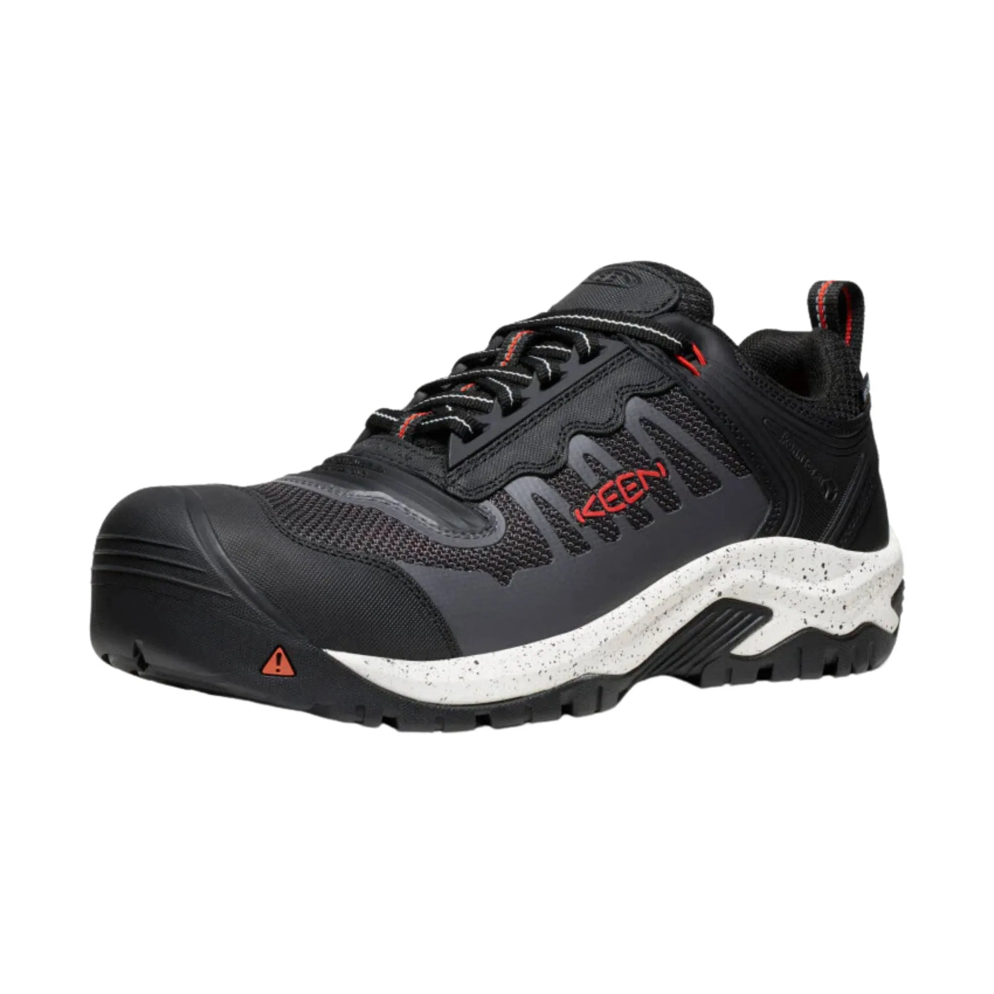 KEEN Utility Men's Reno Waterproof Carbon Fiber Toe Work Shoes - Red Clay/Black