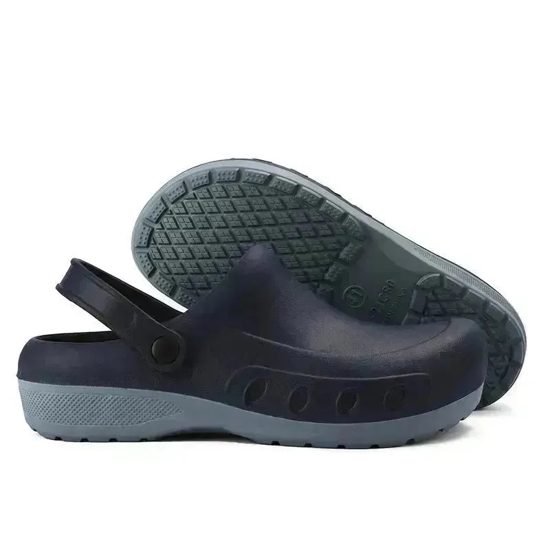 Large Size Hole Shoes Men's Home Leisure Croc Platform Slippers Kitchen Hotel Hospital Waterproof Work Non slip Clog Shoes