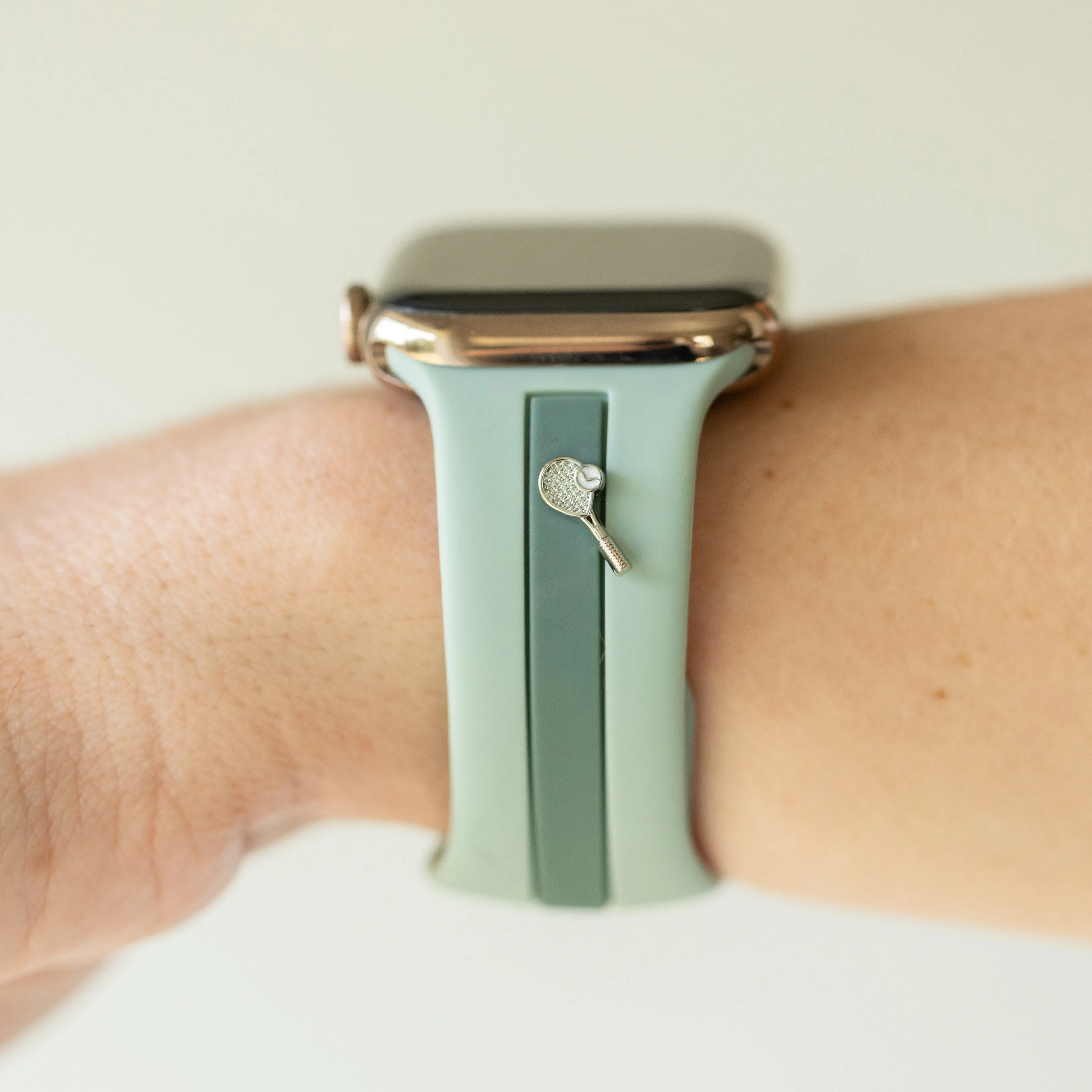 Let's Cause a Racket 🏓 Dusty Blue and Green Smart Watch Band