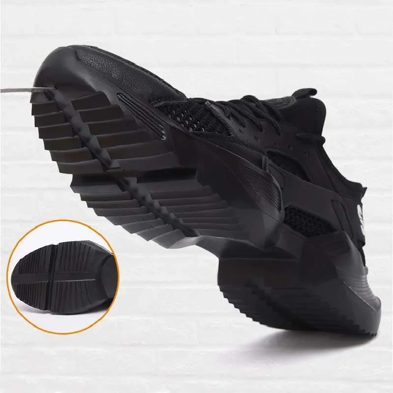 Men Breathable Anti-smashing Steel Toe Work Boots