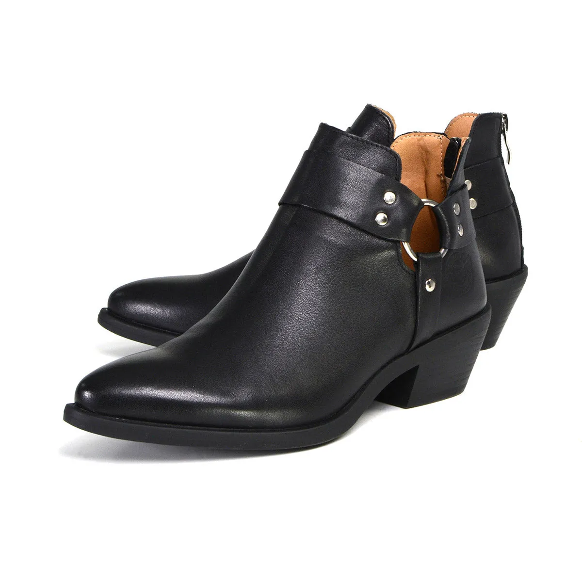 Milwaukee Leather MBL9443 Women's 'Sleek' Premium Black Leather