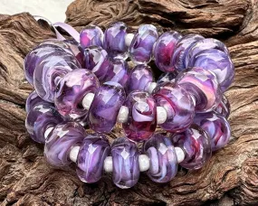 MTO Royal Purple Lampwork Beads Set SRA Made to Order