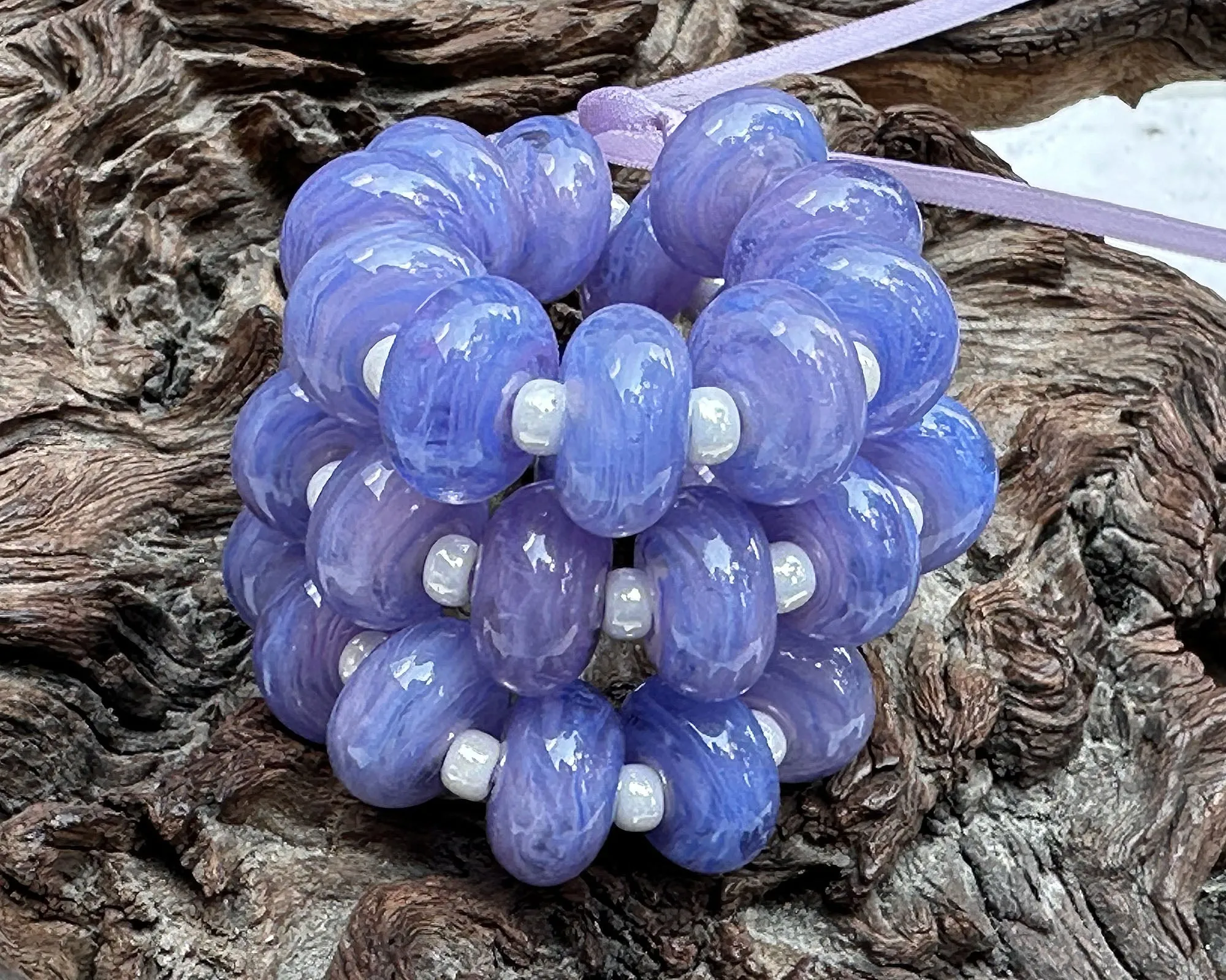 MTO Tanzanite Dream Lampwork Beads Set SRA Made to Order