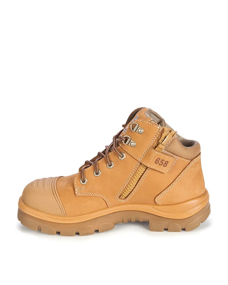 Parkes Zip Scuff Cap Safety Boot - Wheat