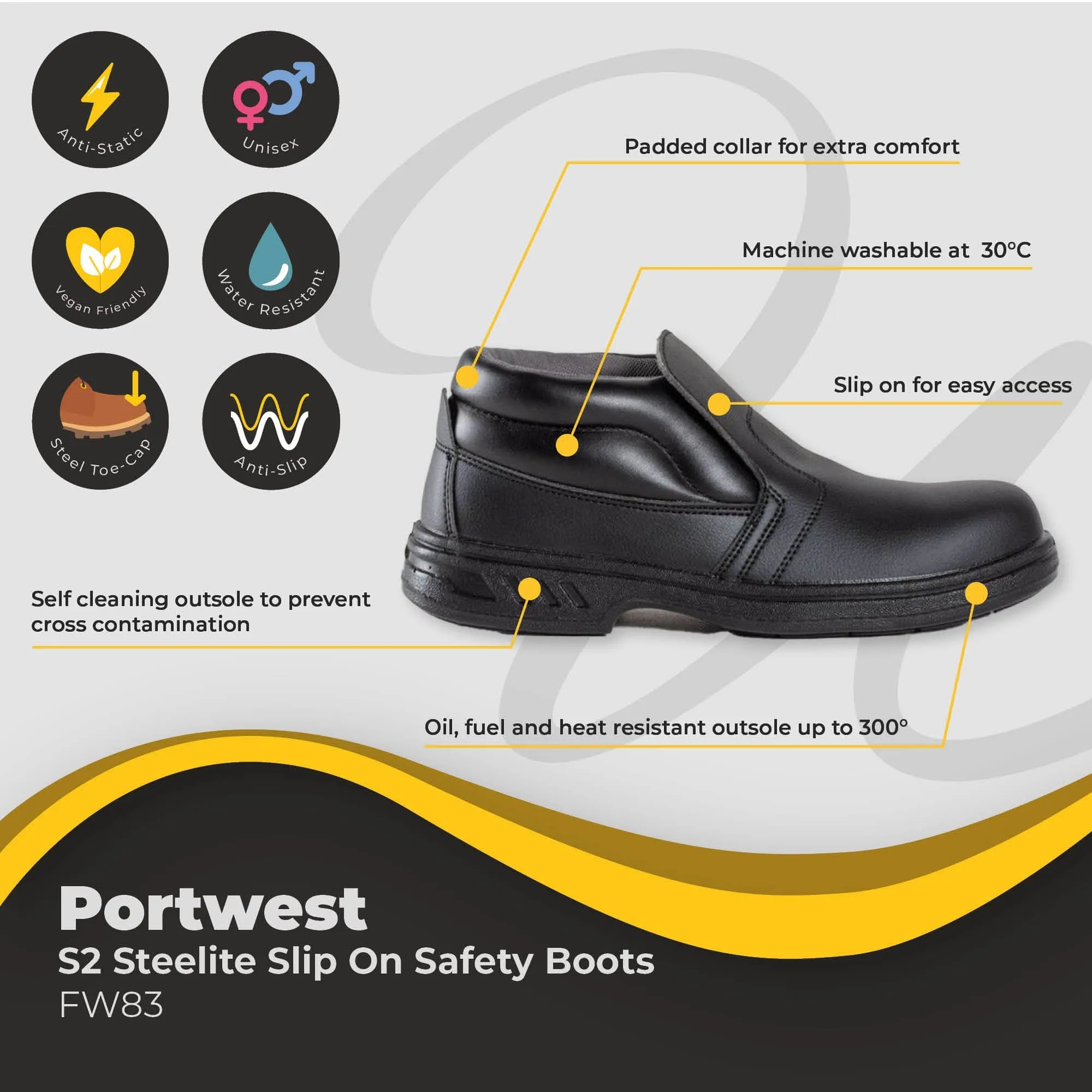 Portwest Steelite Slip On Safety Boot S2 FW83