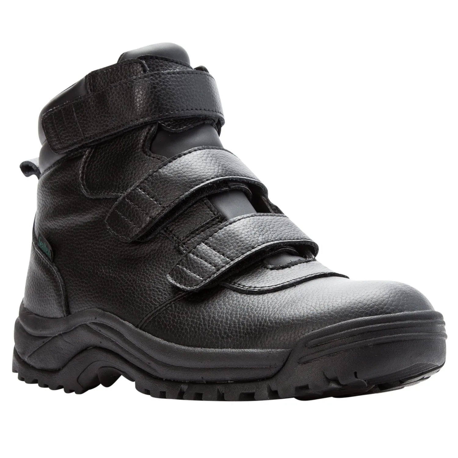 Propet's Men Diabetic Work Boots- Cliff Walker Tall Strap MBA033L - Black