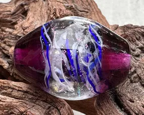 Purple & Blue Dichroic Lampwork Focal Bead SRA