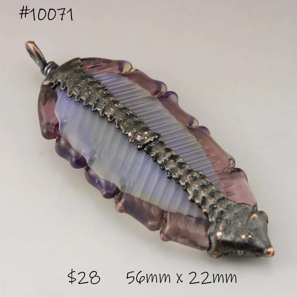 Purple Feather Focal with Copper Electroforming