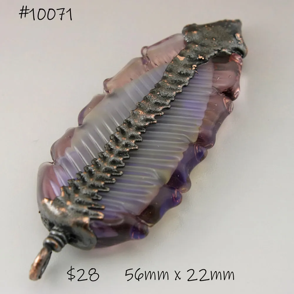 Purple Feather Focal with Copper Electroforming