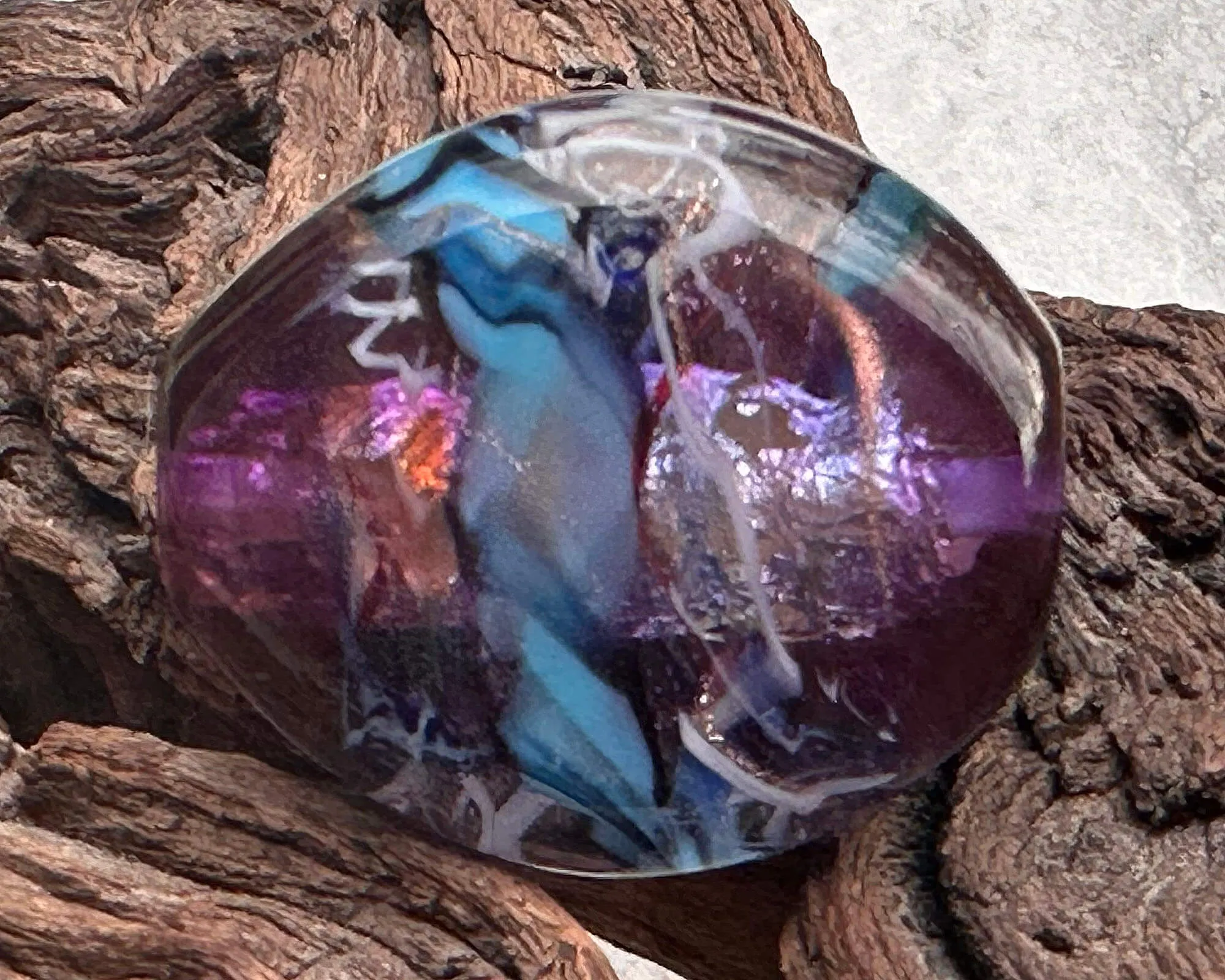 Purple Serendipity Lampwork Focal Bead SRA