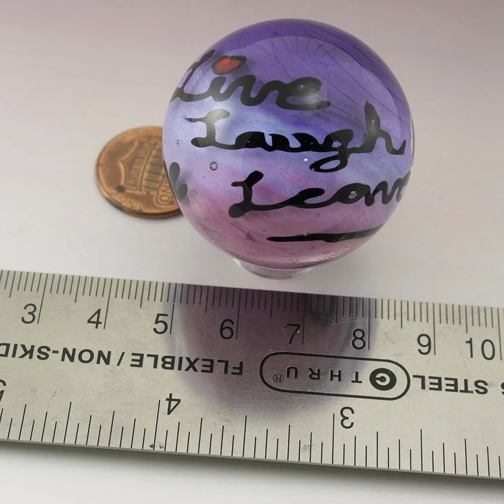 "Live, Laugh, Leave me Alone" Purple Marble