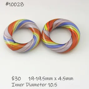 Rainbow Twist Circle Pair