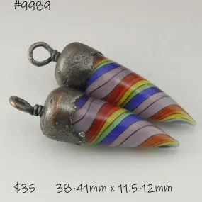 Rainbow Twist Daggers with Copper Electroforming