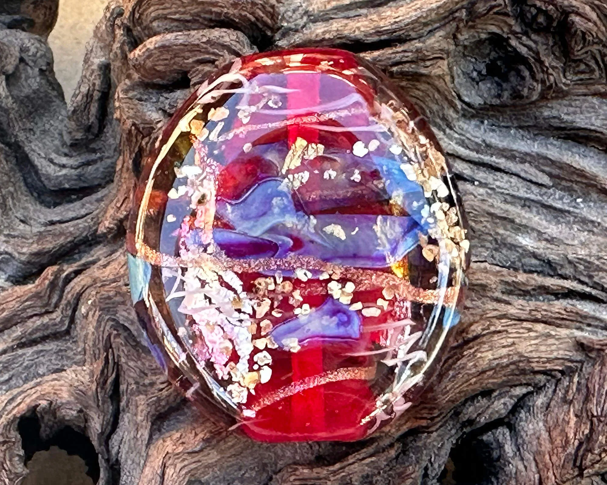 Red Treasure Lampwork Focal Bead SRA