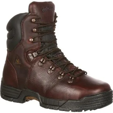 Rocky Men's Mobilite 8" Steel Toe WP Oil Resist Work Boot -Brown- FQ0006115