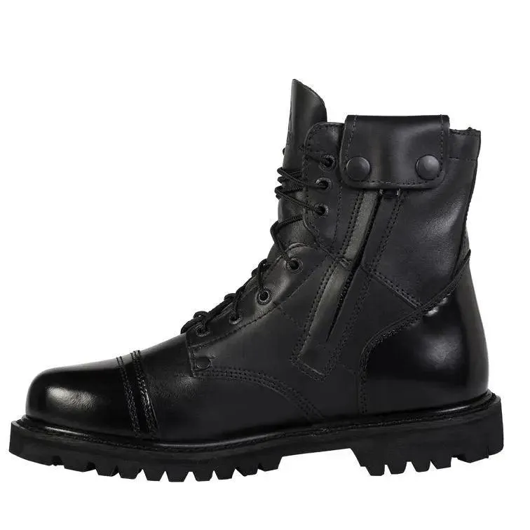 Rocky Side Zipper Black Leather 7" Jump Boot 2091