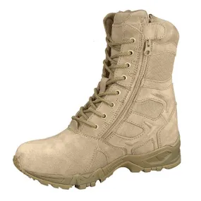 Rothco Men's Forced Entry Deployment Boots With Side Zipper- 8 Inch- Desert Tan