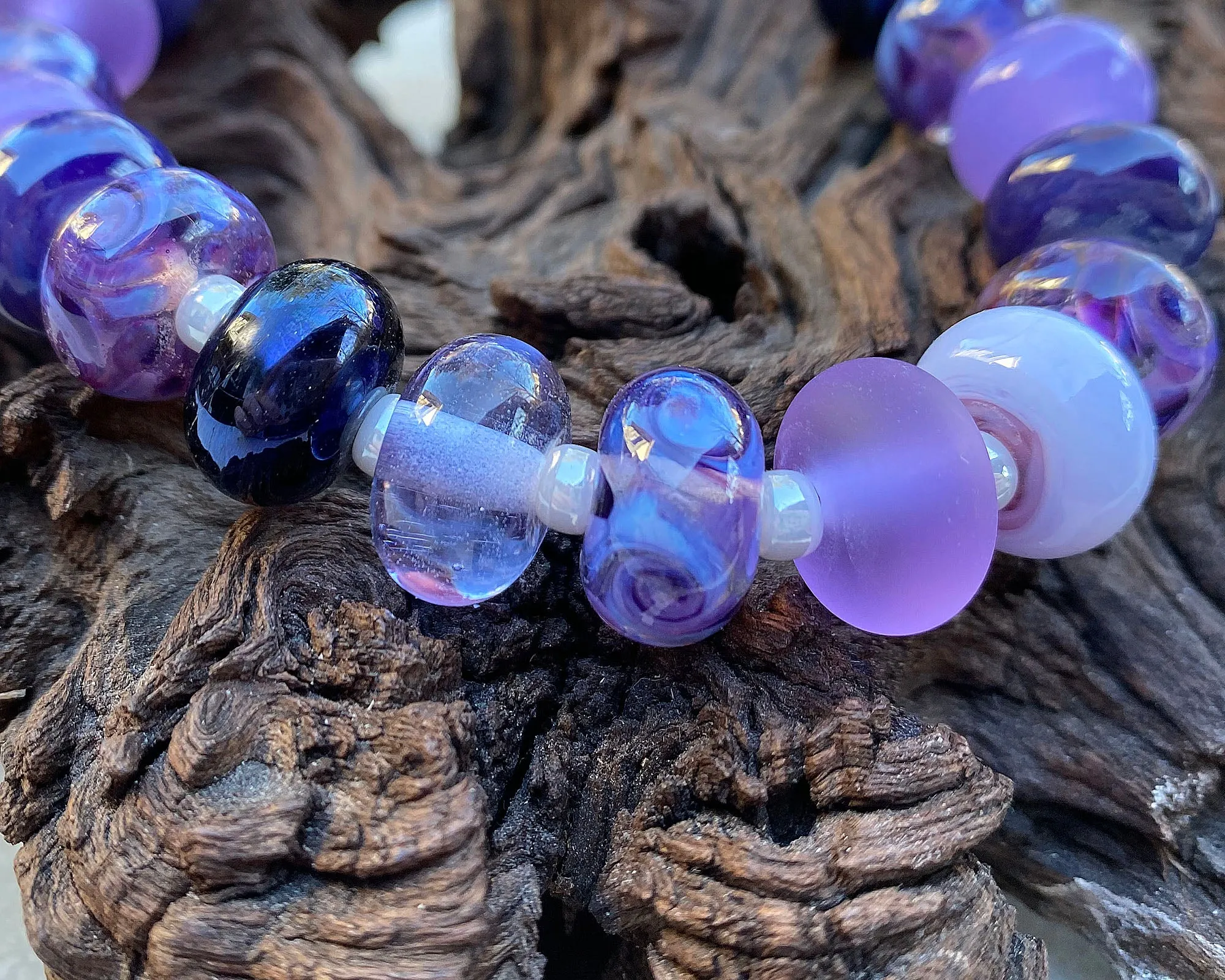 Royal Purple Lampwork Beads Set SRA