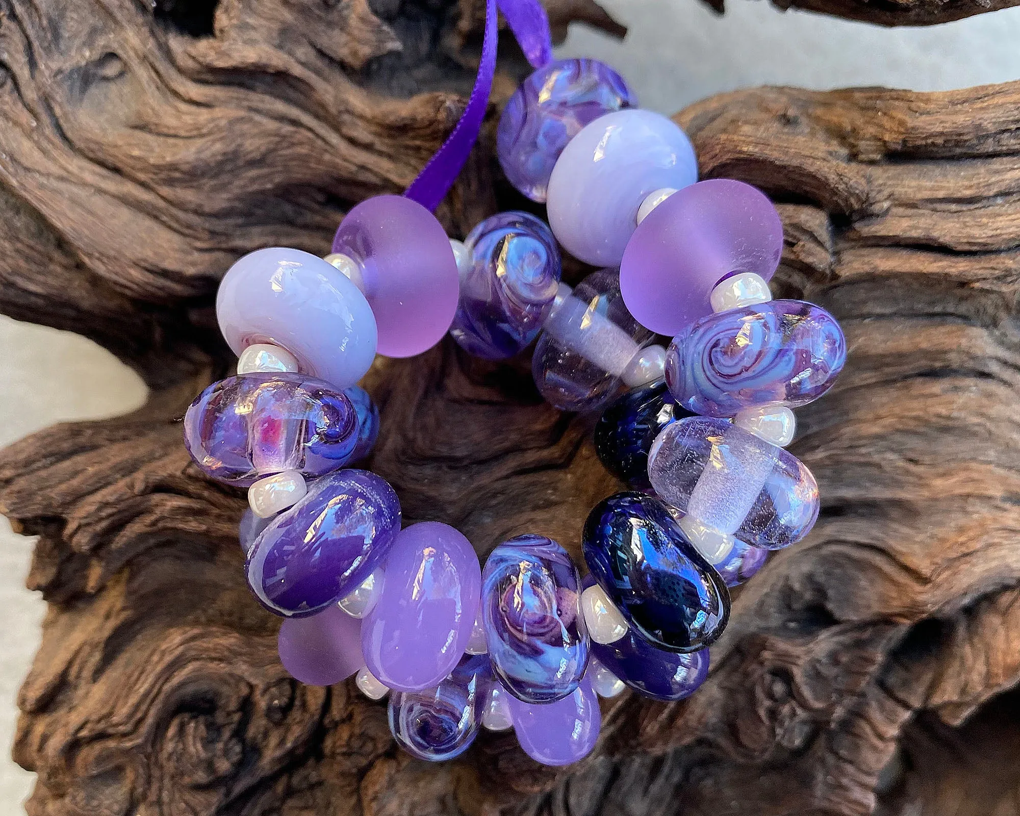 Royal Purple Lampwork Beads Set SRA