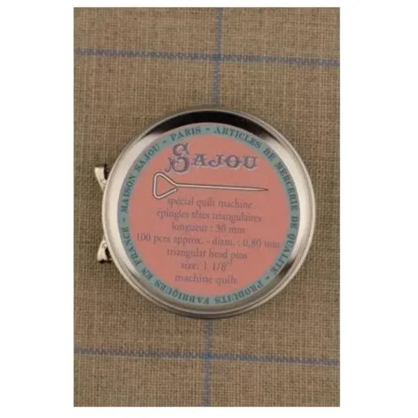 Sajou Sewing pins - Triangular - Tightrope Metal Tin