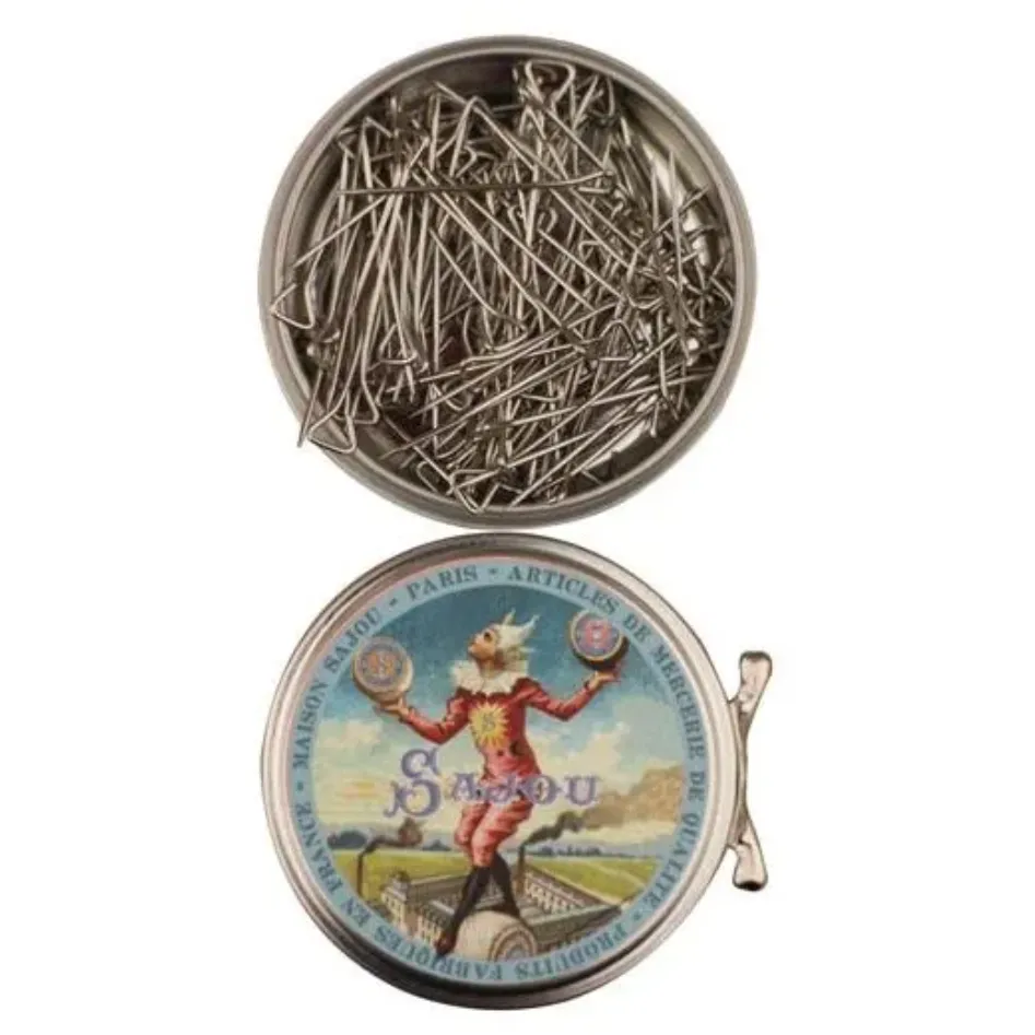 Sajou Sewing pins - Triangular - Tightrope Metal Tin