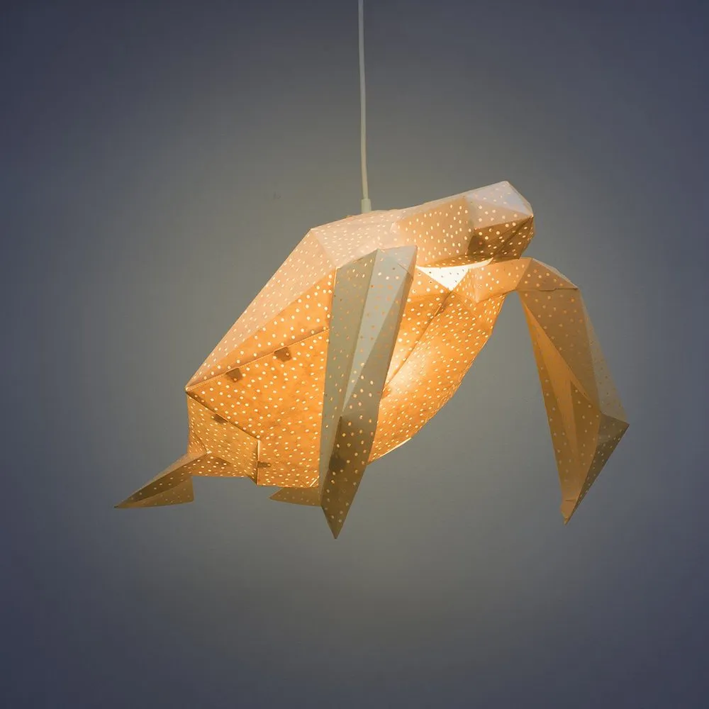 Sea Turtle Origami Ceiling Light