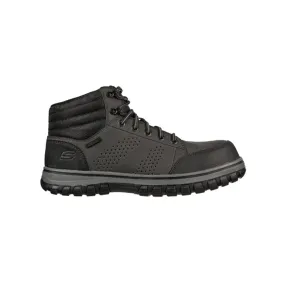 SKECHERS COMP TOE DASSAH MID WATERPROOF BLACK - MENS