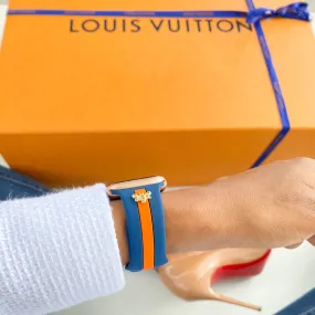 Skye Blue & Orange Smart Watch Band